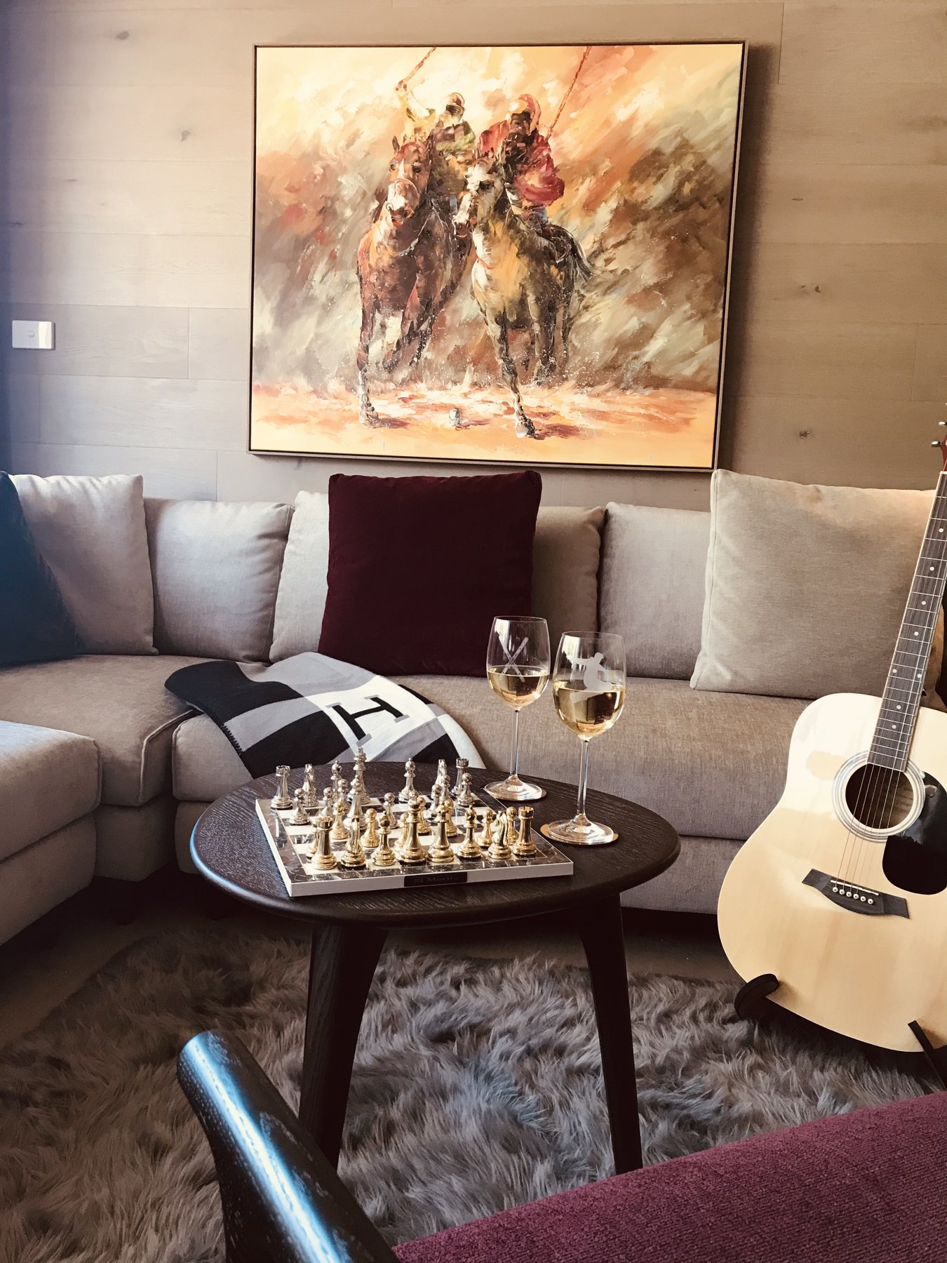 Relaxing alpine retreat moment at Chalet Charm Thredbo — quiet styled corner perfect for reading and unwinding after a day on the slopes