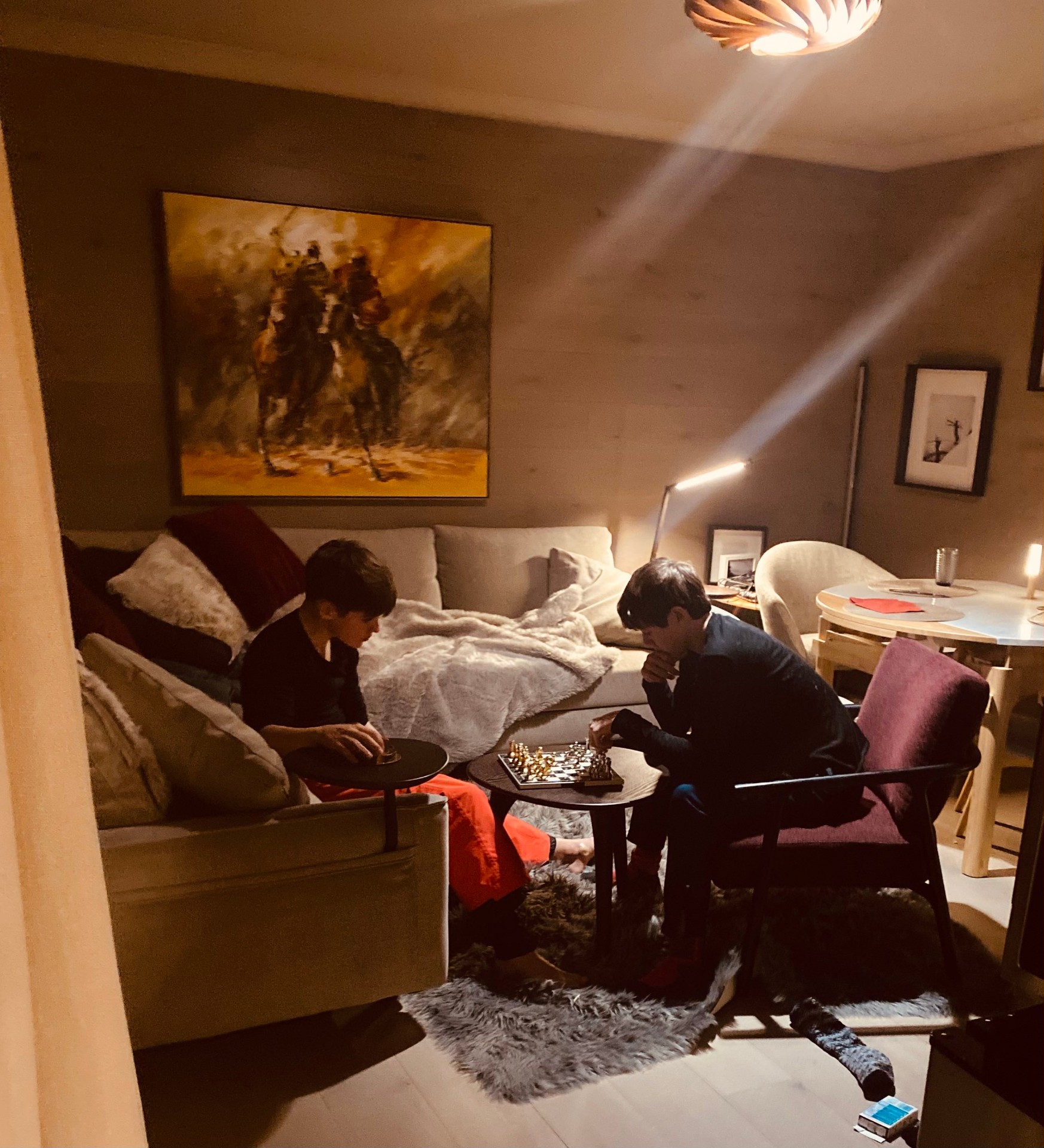 Chess by the fire